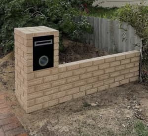 We are doing letter boxes, courtyard walls , fixings of brickworks