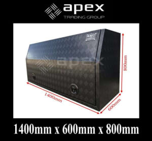 Brand New Apex Black Checker Plate Toolbox 1468FCPB