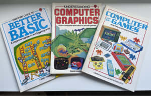 1980s RARE retro vintage computer arcade games book bundle - usborne