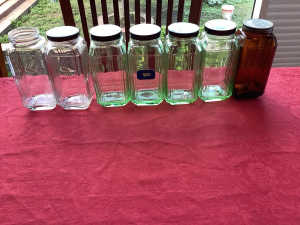Depression glass jars/canister