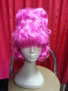 Hot Pink 60's style beehive wig Adelaide