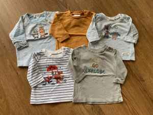 Bundle of Boys Tops - Purebaby, Jack & Milly - Size 000 (0-3m)