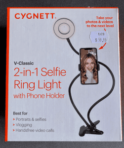 CYGNETT 2-in-1 Selfie Ring Light with Phone Holder. NEW IN BOX