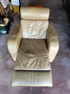 Electric leather recliner chair