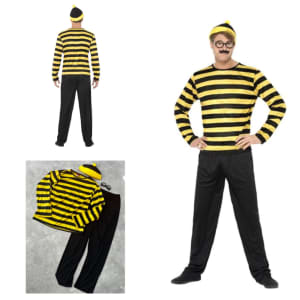 Mens where’s Wally costume large