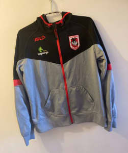 St. George Dragons NRL Black / Grey & Red Jacket Size 14 Authentic ISC
