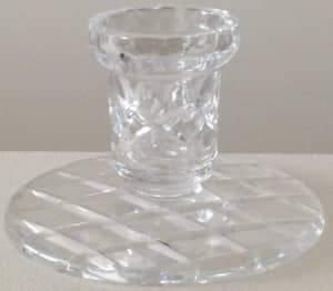 Cut crystal candle holder/stand