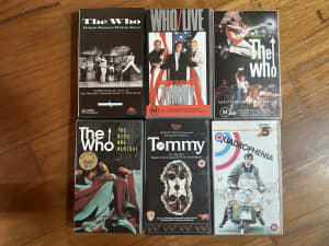 THE WHO VHS VIDEOTAPES