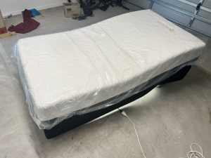 Adjustable bed frame with optional mattress