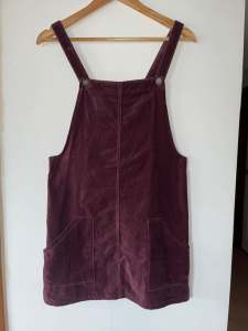 Womens All About Eve Purple Overall Dress Size 8 in good condition