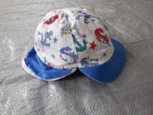 Infant Hat with Blue Cap & Flap