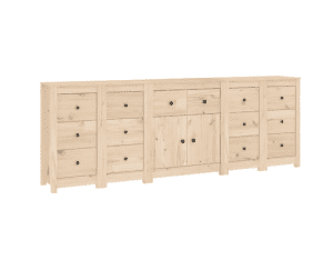 vidaXL Sideboard 230x35x80 Solid Wood Pine (SKU:3114089) Free Delivery