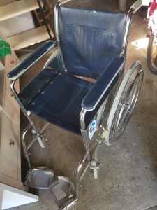 Folding Wheelchair, durable leather 