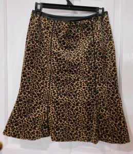 Lounge Leopard Print Skirt Size 10