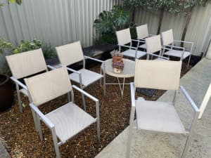 Mimosa Outdoor Dining Chairs x8
