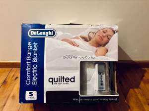 New in Box Delonghi Cotton Quilted Electric Blanket