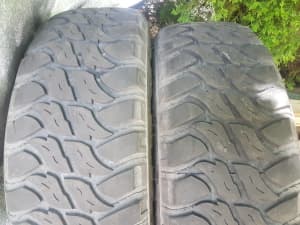 Tyres 265/75x16 Topforce muddies. Pair for