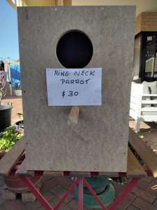 Ringneck parrot nesting boxes. 