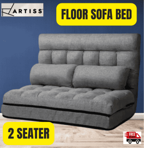 Floor Sofa Bed Lounge Grey (Brand New)