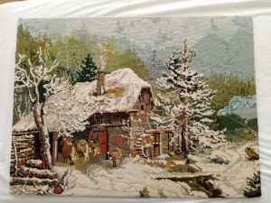 Tapestry made in Austria H76x56cm ,glass available Good condition