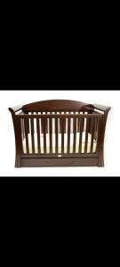 Wooden cot with mattress and Changing Table