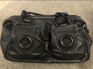 Mimco black leather bag
