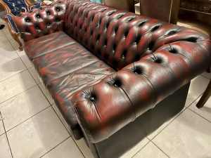 CHESTERFIELD LEATHER SOFA 3 SEATER GREAT CONDITION