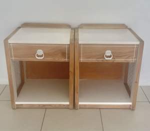 2 x Bedside Tables with Draws and Shelf