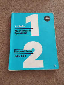 AJ Sadler Maths specialist textbook unit 1&2 