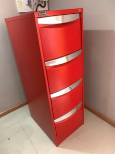 Stilford 4 Draw Filling Cabinet (Red)