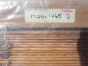 Pair of large solid timber venetian blinds 1725mm width 1665mm height