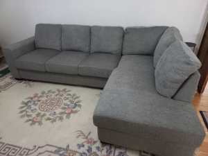 Modular corner Charcoal grey fabric lounge suite