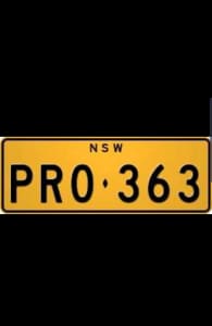 PRO-363 Windsor SBF NSW Number Plate - Cortina/Capri//Falcon/Fairmont 