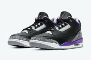 Air Jordan 3 Retro Black/Court Purple. 🥰. Size US11. 👟(BNIB)👟.