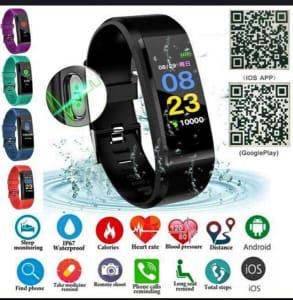 Smart watch band waterproof Bluetooth 4.0 for Apple or Android heat ra