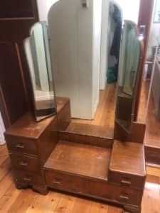 Triple Mirrored Vintage Dresser