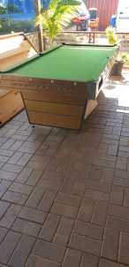 Pool table with slate top and cover sold pending pickup