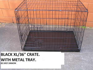 NEW 36inch Collapsible Metal Dog Crate - METAL TRAY