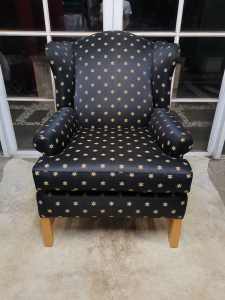 Stunning Wingback Designer Armchair -As New-Can Deliver