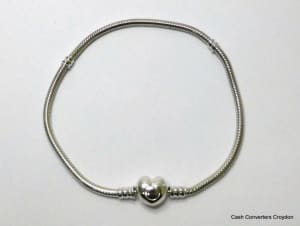Pandora Moments Heart Clasp Snake Chain Bracelet - 453512