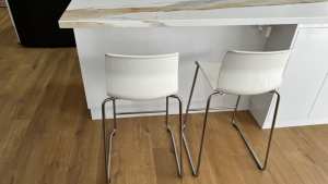 IKEA GLENN Bar stool, white/chrome-plated, 66 cm