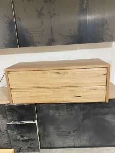 1200mm Messmate timber bathroom vanity