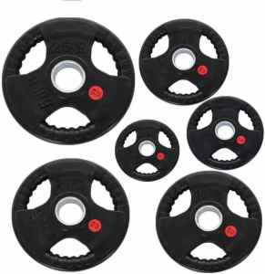 NEW HEAVY DUTY OLYMPIC RUBBER WEIGHTS PLATES / DISCS 1.25 KG TO 20 KG