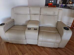 2 Seater Leather Electric Media Recliner