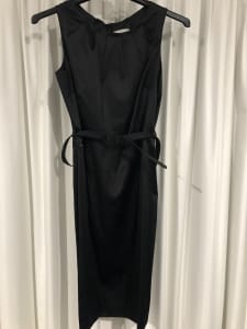 Womens little black sateen dress new with tags S14