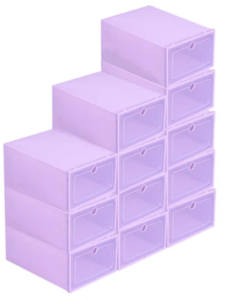 Shoe Storage Stackable Rack Organiser - Purple 12 Cube (BRAND NEW)