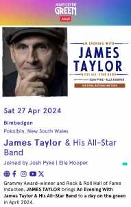 James Taylor Concert ticket FOR SALE