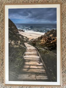 Framed coastal print