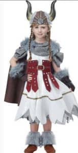 Viking Girls Dress Up Costume - suit approx 11 - 12 years old