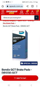 Bendigo General CT DB1230 GCT brake pads